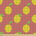 thumbnail image 2 of Lemons Upholstery Fabric by the Yard, Colorful Tasty Delicious Sour Citrus and Leaves Rhythmic Cartoon, Decorative Fabric for DIY and Home Accents, Coral Yellow by Ambesonne, 2 of 5