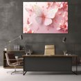 thumbnail image 5 of Mudket Pink and White Butterflies with Cherry Blossoms Canvas Wall Art, Floral Wall Decor, Framed Ready to Hang Artwork for Living Room Bedroom - 12"L x 8"W, 5 of 10