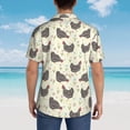 thumbnail image 4 of Fuzoiu Chickens And Flowers Print Hawaiian Shirt for Men, Summer Beach Casual Short Sleeve Button Down Shirts, Men’s Beach Summer Shirts with Pocket,X-Large, 4 of 7