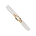 thumbnail image 4 of Cinturón Ancho Hugo para Mujer Hebilla PU Cuero Blanco, 4 of 10