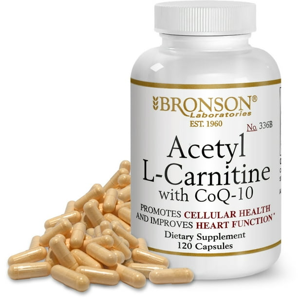 Bronson Acetyl LCarnitine with CoQ10, 120 Capsules