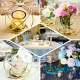 thumbnail image 5 of Efavormart Pack of 3 Gold Metal Geometrical Orb Flower Vase Candle Holders Votive Glass Included, 5 of 10