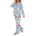 thumbnail image 3 of FOR U DESIGNS Aestheic Butterfly Womens Button Down Pajama Sets Long Sleeve Button Up Pajamas for Women 2 Pack Size L Jogger Loungewear Pants and Tops Sleepwear Pjs, 3 of 7