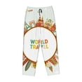 thumbnail image 4 of Naloa World Travel3 Print Women’s Ultra-Soft Comfy Pajama Lounge Pants with Pockets & Drawstring, 4 of 8