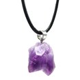 thumbnail image 1 of 1pc Natural Amethyst Craft Pendant Necklace Exquisite Amethyst Necklace Pendant, 1 of 6