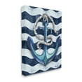 thumbnail image 3 of Stupell Industries Nautical Anchor Wavy Navy Stripes Graphic Art Gallery Wrapped Canvas Print Wall Art, Design by Paul Brent, 3 of 7