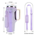 thumbnail image 5 of APHISON Water Bottle Carrier, Bling Rhinestone, Adjustable Shoulder Strap, Neoprene Sleeve with 2 Pockets for Hiking and Travel - Purple With Pouch, 5 of 6