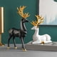 thumbnail image 3 of 1 par Rendier Standbeelden Beeldje Herten Minnaar Art Elanden Paar Standbeeld Negro + Blanco, 3 of 9