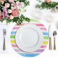 thumbnail image 5 of Ryvnso Rainbow Stripes Round Plate Mats Dining Table Placemat 1 Piece for Holiday Decoration, 5 of 7