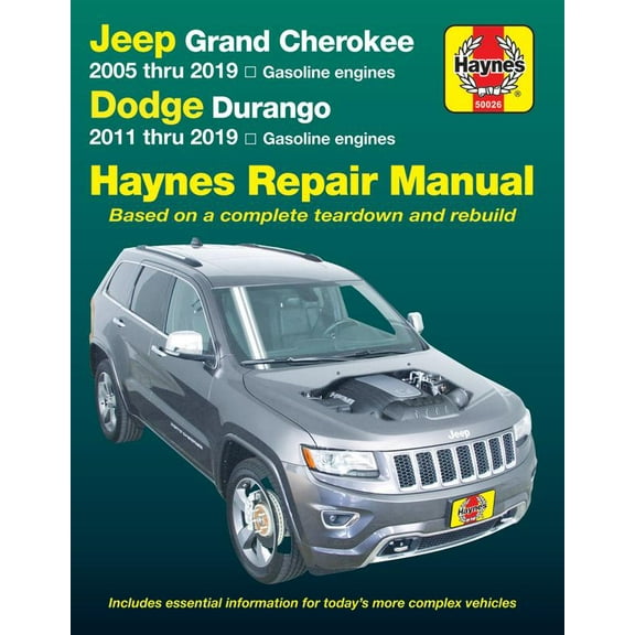 Pre-Owned Jeep Grand Cherokee 2005 Thru 2019 and Dodge Durango 2011 Thru 2019 Haynes Repair Manual: Based on (Paperback) by Editors of Haynes Manuals