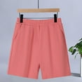 thumbnail image 5 of Xinlfly Boys Athletic Shorts with Pockets- Cotton Casual Elastic Waist Drawstring Active Shorts,6,Pink, 5 of 5