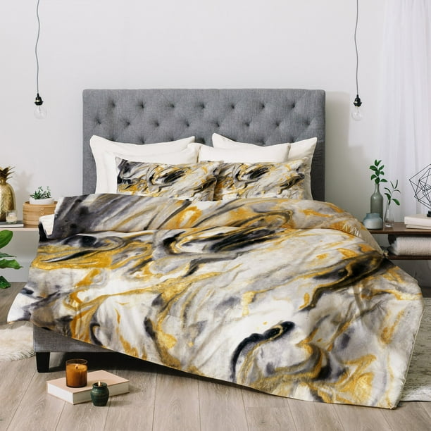 Jacqueline Maldonado Black And Gold Marble Comforter By Deny Designs Com - Grey And Gold Marble Bedding Jacqueline Maldonado Black And Gold Marble Comforter By Deny Designs Com - Grey And Gold Marble Bedding