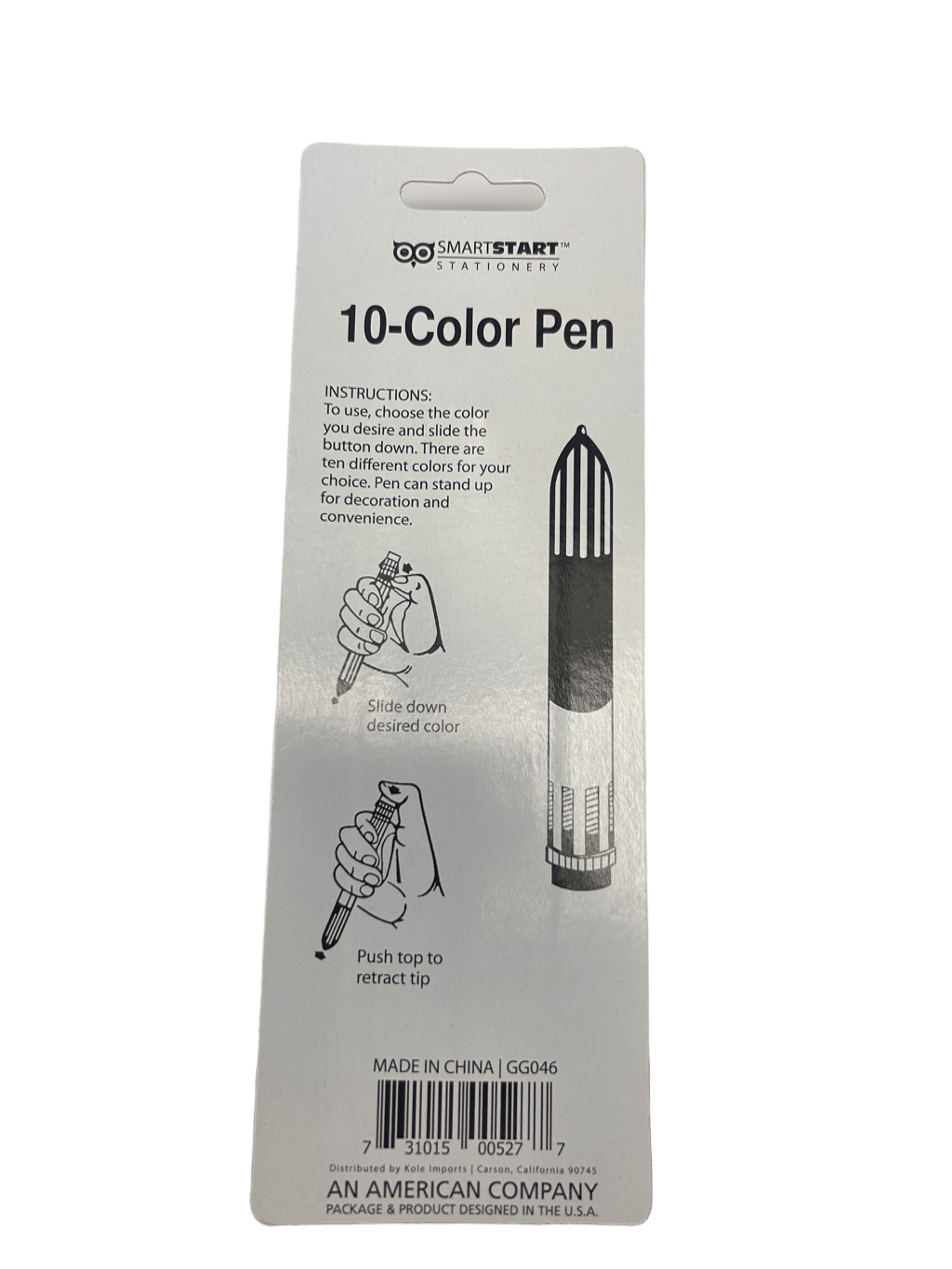 10 Pack 10 Colors Ballpoint Pen, Explore a Rainbow of Vibrant Shades with an Easy to Use Design Featuring Ten Different Colors for Creative Writing and Drawing, Bulk, Mix