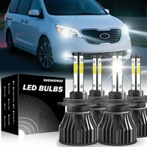 For Kia Sedona 2015 2016 2017 2018,2002 2003 2004 2005 H7 LED Headlight Bulbs High&Low Beam 4pcs