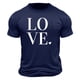 thumbnail image 4 of Tops para hombre, blusas y camisas de cuello redondo y manga corta para hombre. Camiseta/camisa informal de cuello redondo y manga corta con estampado de corazones para hombre. Tops de poliéster para, 4 of 4