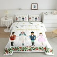 thumbnail image 2 of jejeloiu Marry Christmas Queen Comforter Set,Red Nutcracker Bedding Sets,Chic Princess Prince Bedding Comforter Set For Girls Boys,Ultra Soft Home Decor Reversible,3 Pieces, 2 of 8