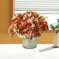 thumbnail image 6 of Simulated Flower Artificial Peony Flowers Realistic Exquisite Faux Floral Arrangement for Home Wedding Party Decoration-Red, 6 of 8
