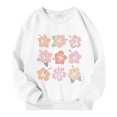 thumbnail image 4 of MEZZALL Chandail en Molleton Graphique pour Enfants Fille Col Rond Manches Longues Imprimé Floral, Blanc, 10-11 Ans, 4 of 4
