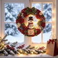 thumbnail image 6 of Christmas Wreath, 3D Fabric Poke Wreath DIY Kit, DIY Punch Needle Craft Kits for Adults (Snowman), 6 of 7