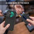 thumbnail image 6 of Dteck Case for Samsung Galaxy A15 5G with Detachable Card Holder Cover,Shockproof Rubber Kickstand Rugged Military Grade Protective Back Phone Case,Darkgreen, 6 of 9