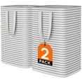 thumbnail image 1 of Cesto de ropa Lifewit, grande, plegable, 2 x 80 L, impermeable, gris, 1 of 9
