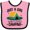Pink and Black, variant on Inktastic Just a Girl Who Loves Camping Girls Baby Bib