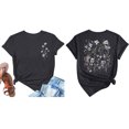 thumbnail image 3 of VILOVE Women Boho Flower T-Shirt Vintage Floral Shirt Botanical Graphic Tee Wildflowers Shirts Garden Lover Top, 3 of 8