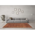 thumbnail image 3 of Ahgly Company Indoor Square Oriental Orange Industrial Area Rugs, 8' Square, 3 of 4