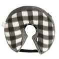 thumbnail image 1 of Collar de recuperación para mascotas inflable ajustable suave previene lamer perro Elizabeth Collar para gato postcirugía cuadros blancos y negros L, 1 of 12