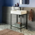 Pierre 24 Single, Freestanding, Matte Black Metal Frame Bathroom Vanity ...