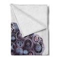thumbnail image 2 of Industrial Soft Flannel Fleece Throw Blanket, Mechanic Wheel Machine of Human Magnificent Brain Futuristic Science Image, Cozy Plush for Indoor and Outdoor Use, 50" x 70", Charcoal Grey, by Ambesonne, 2 of 5