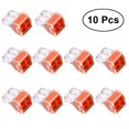 thumbnail image 1 of 10pcs 400V 24A 0.75-2.5mm 4 Way Terminal Block Push Wire Connector (Orange), 1 of 6