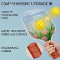 thumbnail image 2 of Pickleball Paddles Set Of 2, Fiberglass Surface, Spring Flowers Floral Print, 4 Balls & Bag, 2 of 5