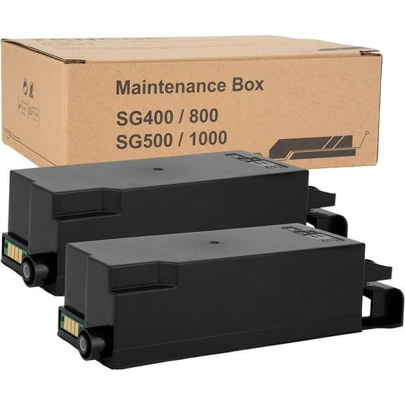 z Sawgrass Waste Ink Collection Unit Waste Ink Tank Replacement for Sawgrass Virtuoso SG400 SG500 SG1000 SG800 Ricoh GC41 Printer (2 Packs)
