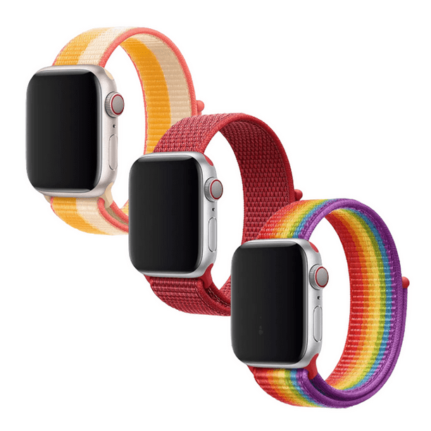Kit de 3 correas para apple Watch compatible con 41mm / 40mm / 38mm de Nylon. Mamá Pulpo Paquete Nylon