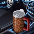 thumbnail image 6 of Leopard Print 40oz Tumbler– Stainless Steel Insulated Tumbler with Handle and Straw, Large Capacity Travel Cup for Hot & Cold Drinks, 6 of 6