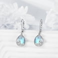 thumbnail image 2 of Butterfly Filigree Teardrop Drop Dangle Earrings Moonstone Leverback Earrings Sterling Silver Jewelry For Women, 2 of 4