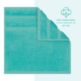 thumbnail image 4 of American Soft Linen Luxury 4 Piece Washcloth Set, 100% Cotton Turkish Washrags and Washcloths, Turquoise, 4 of 6