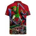 thumbnail image 4 of The Legend Of Zelda Game Men's Casual Button-Down Shirts Summer Short Sleeve Tee Shirt Daily Hawaiian Beach Shirt Top With Pocket, 4 of 9