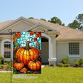 thumbnail image 2 of JOOCAR Stained Glass Pumpkin Linen Garden Flag for Fall Autumn Home Outdoor Garden Yard Door Decor 12x18 inch, 2 of 5