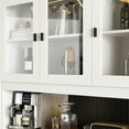 thumbnail image 5 of KULAGAGA Kitchen Pantry Storage Cabinet, 87.8"H Freestanding Storage Cabinet Cupboard for Home Office Living Room, Whiet, 5 of 10