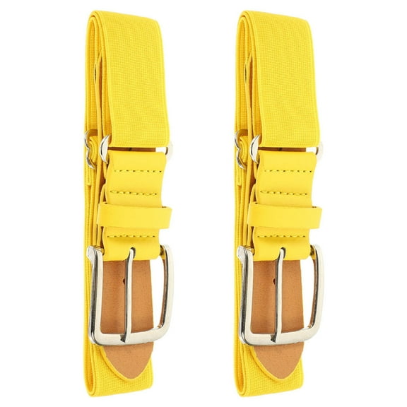 PENIKOKO 2-Pack Adjustable Yellow Athletic Baseball Belt with Elastic Design for Outdoor Sports and Activities