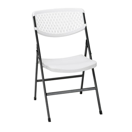 Cosco Waffle Resin Mesh Chair, White, 1-pack