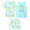 Light Blue/Blue, variant on Garanimals Newborn, Baby & Toddler Boy Cotton 3-Piece Set, Graphic T-Shirts & Pull-On Shorts, Sizes 0-6T