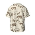 thumbnail image 2 of Haiem Vintage Farm Pigs Men's Casual Shirts Short Sleeve Button Down Shirts Fashion Textured Summer Beach Shirt-3X-Large, 2 of 7