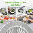 thumbnail image 6 of 3PCS Kitchen Sink Drain Strainer,4.4 Inch Stainless Steel Sink Drain Strainer for Basin Floor Drain,Mesh Basket Food Catcher for Kitchen,Heavy Duty Drain Filter for Laundry Bathroom, 6 of 7