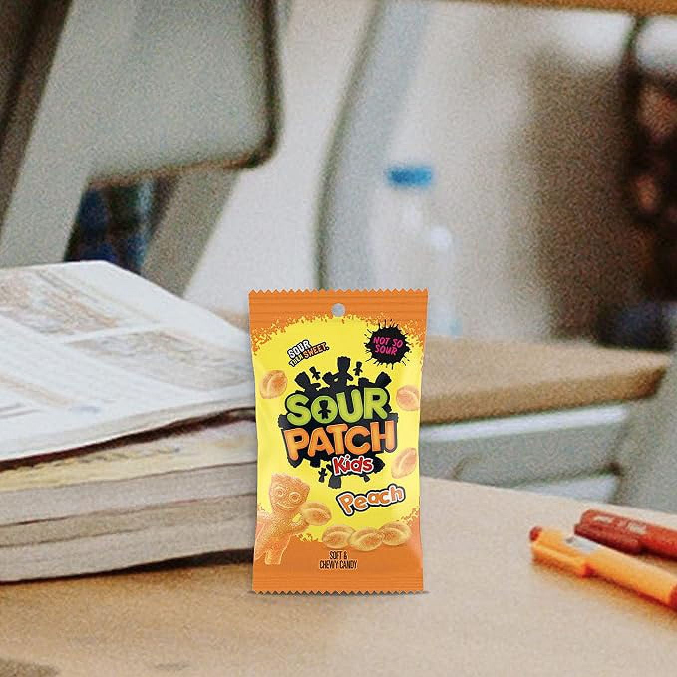 SOUR PATCH KIDS Peach Soft and Chewy Candy, 8-8.07 oz Bags