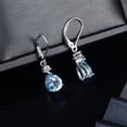 thumbnail image 3 of Teardrop Leverback Earrings 925 Sterling Silver Rainbow CZ Crystal Dangle Earingings Drop for Women Teens  Valentines Day Vintage Jewelry Gifts, 3 of 6
