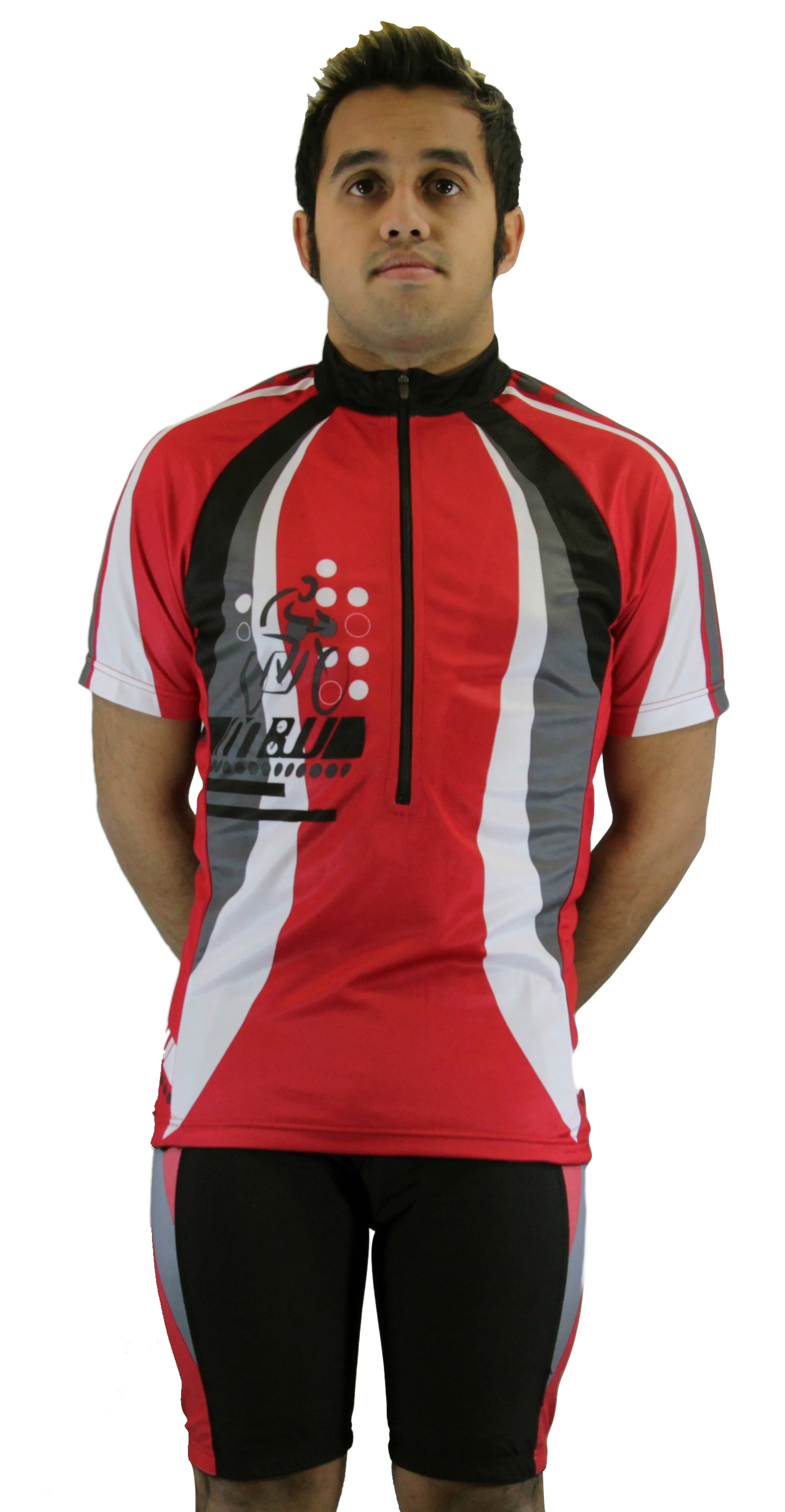 men's cool plus sublimated print race cut shortsleeve biking cycling