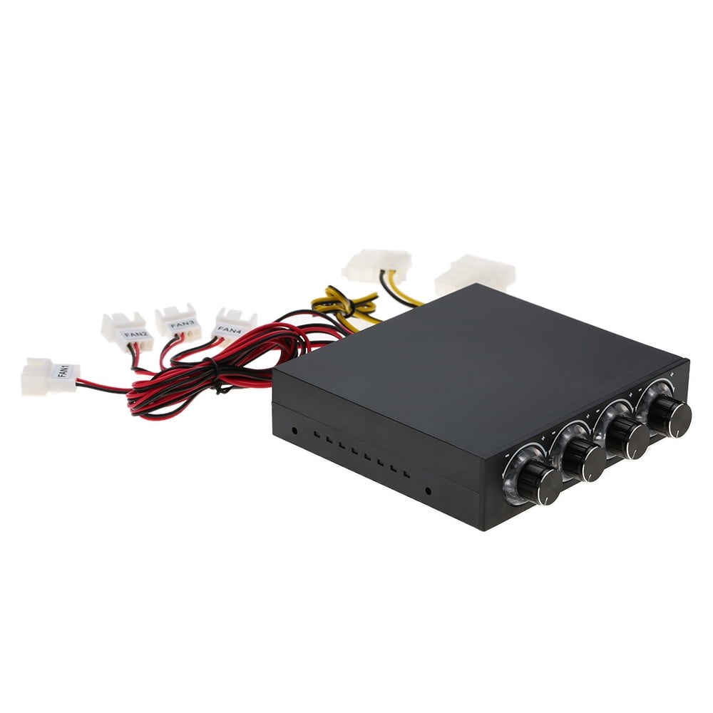 3.5/'/' Computer HDD Case CPU 4-Channel Fan Speed Controller Control Cooling Tool